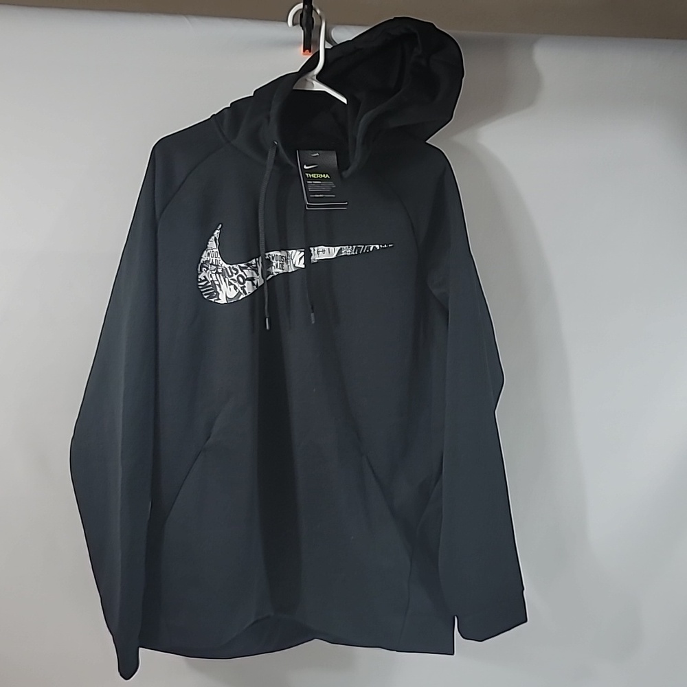 Nike mens therma dri-fit black hoodie XL NWT